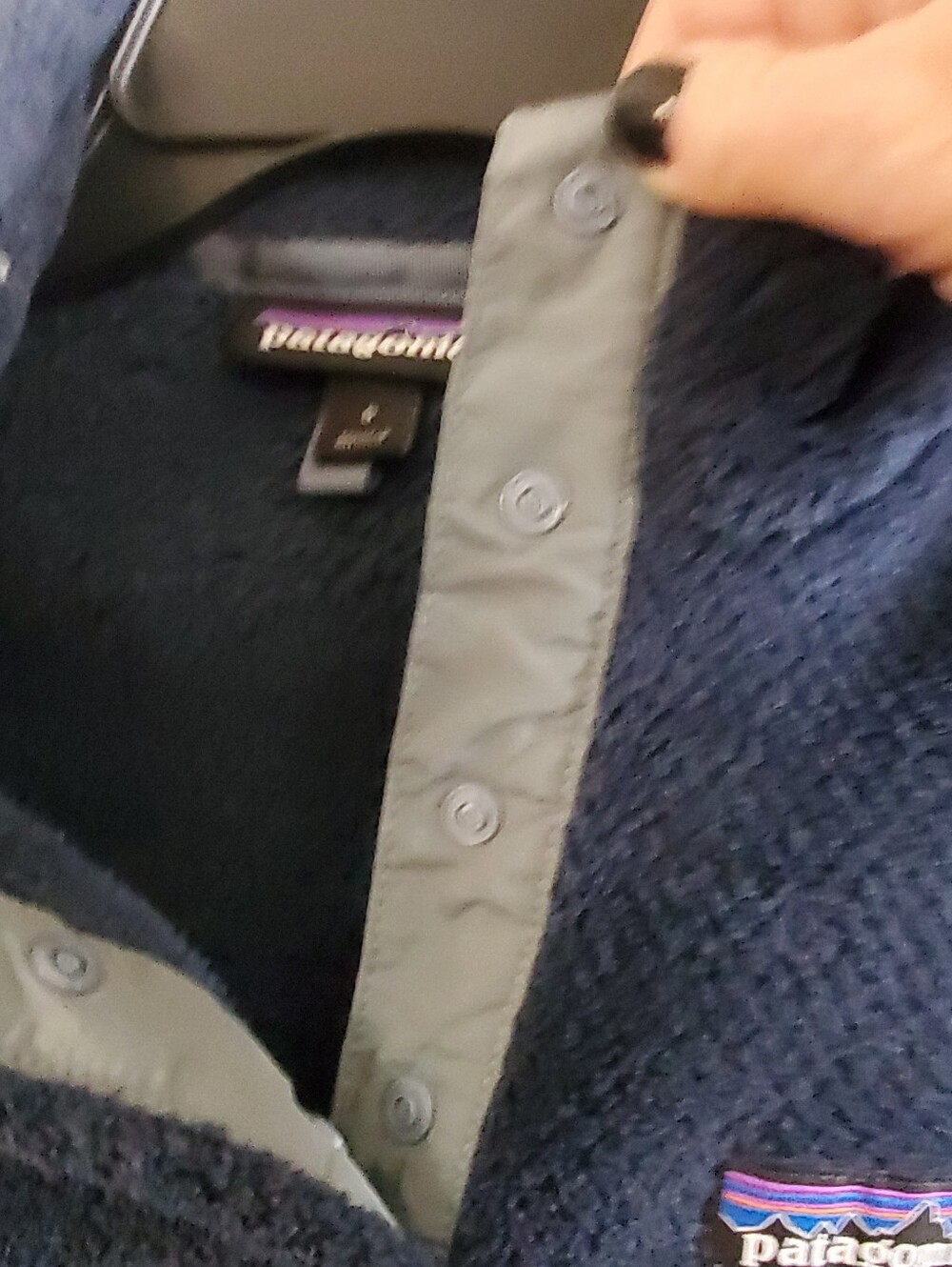 PATAGONIA RE TOOL SNAP T PULLOVER FLEECE. NAVY BLUE SNALL. LONG SLEEVE. FALL - Picture 5 of 10